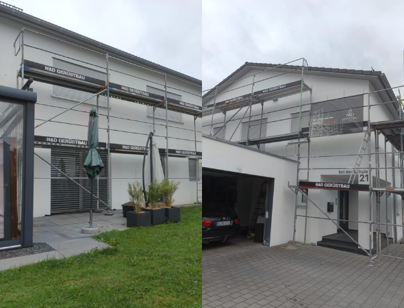 Bvh in Maselheim Gerüst für malerarbeiteb